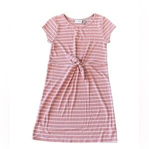 Children’s Place 14 XL pink stripe bow dress short sleeve girls tween outfit